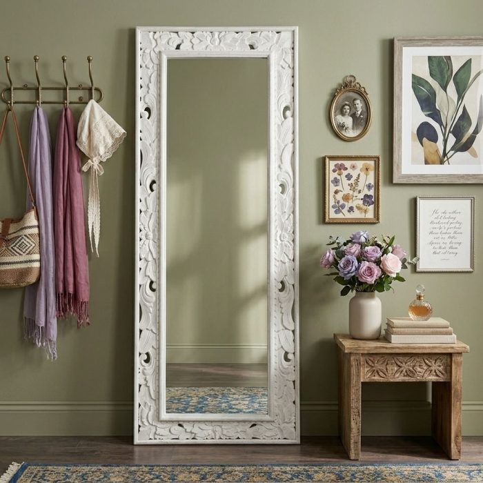 Specchio bianco shabby chic