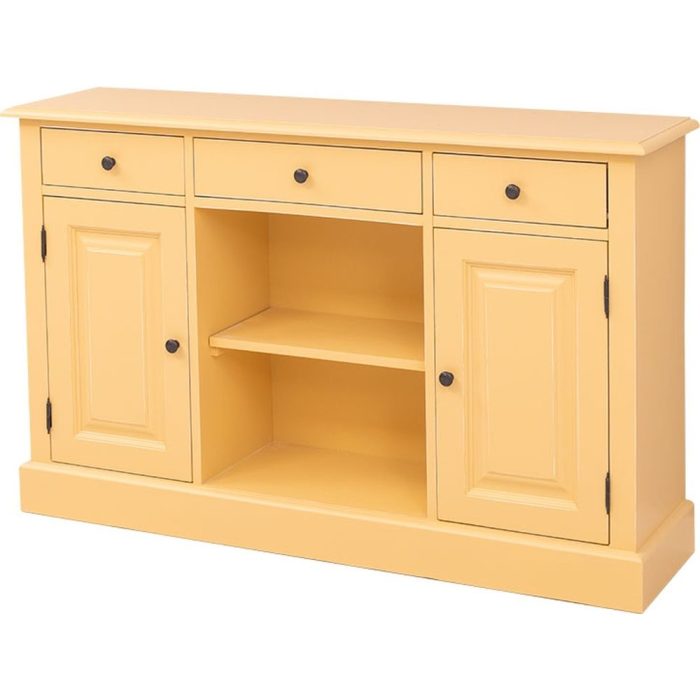 Consolle credenza boho chic gialla legno pino - anche SU MISURA