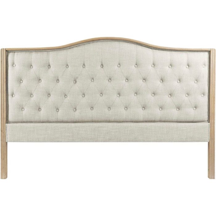 Testata letto capitonné beige
