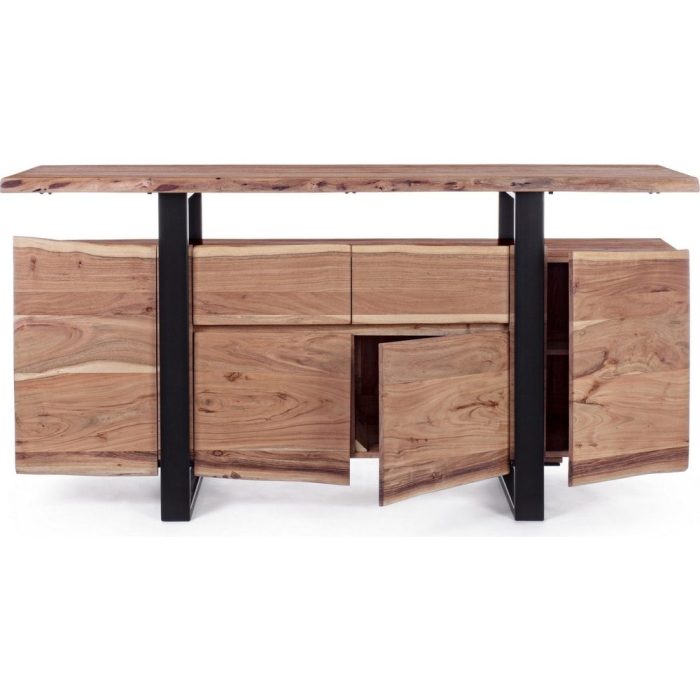 Credenza industrial acacia e ferro - Etnico Outlet