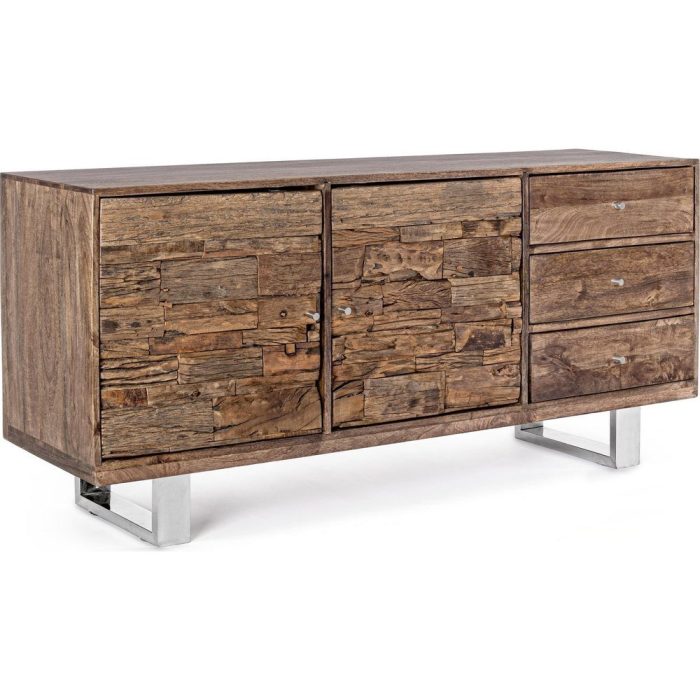 Buffet rustico chic in legno riciclato - Etnico Outlet