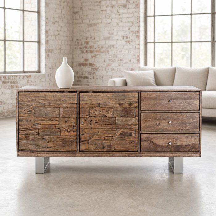 Buffet rustico chic legno acciaio