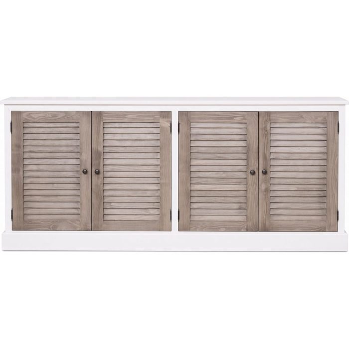 Credenza shabby chic bianca con ante decapate
