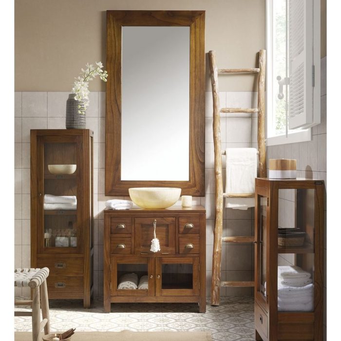 Vetrina bagno coloniale in mindi - Etnico Outlet