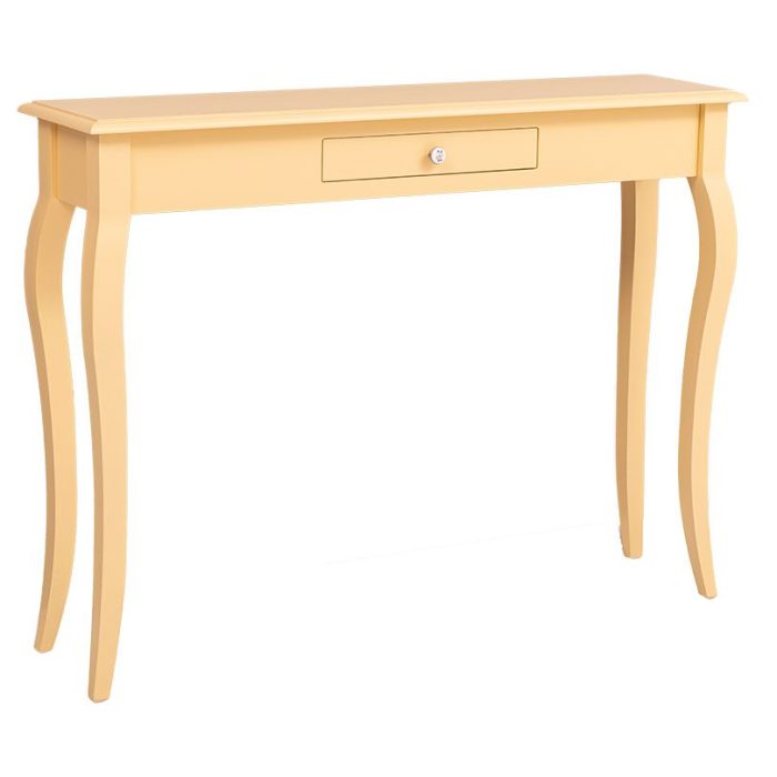 Consolle provenzale gialla con cassetto - Etnico Outlet