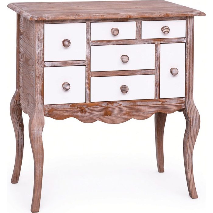 Consolle boho chic bicolore 7 cassetti - Etnico Outlet