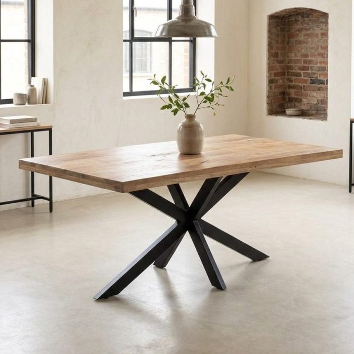 Tavolo industrial in mango massello