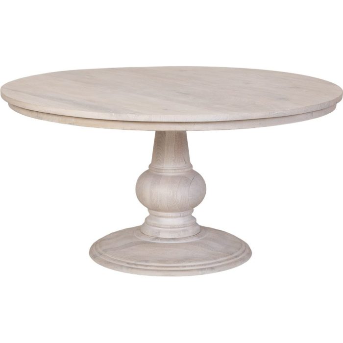 Tavolo rotondo country francese legno chiaro