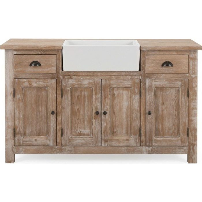 Cucina country mobile lavello legno cm 155