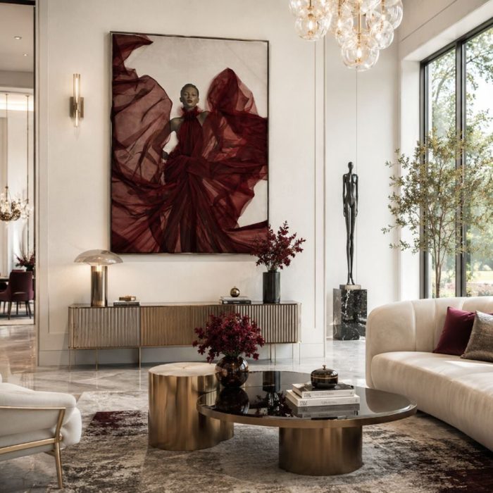 Quadro donna rosso moderno 3D - Etnico Outlet