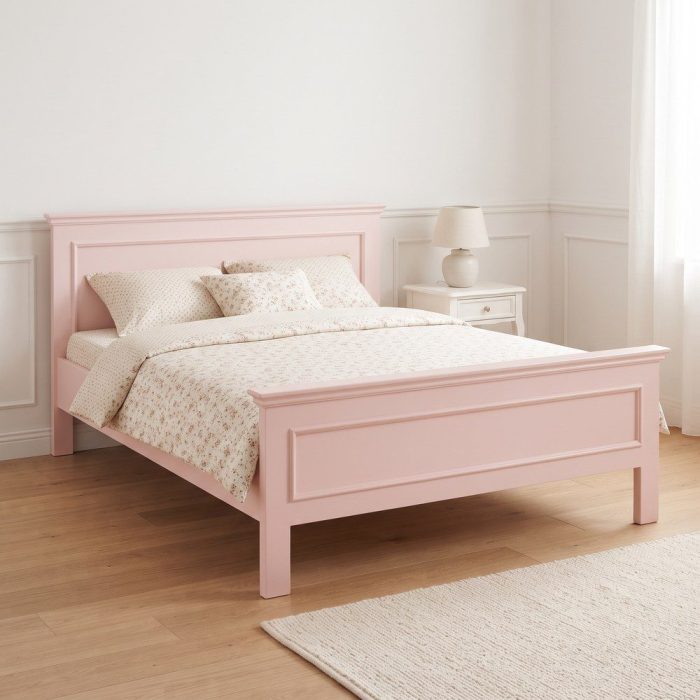 Letto alla francese rosa anche SU MISURA - letti artigianali
