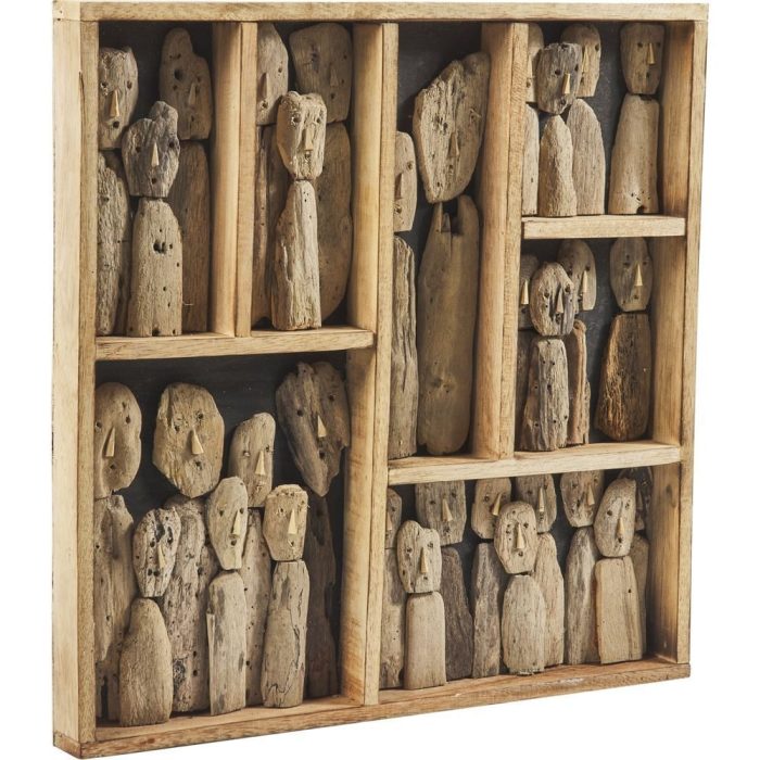 Murale pannello etnico legno tropicale marrone - Etnico Outlet