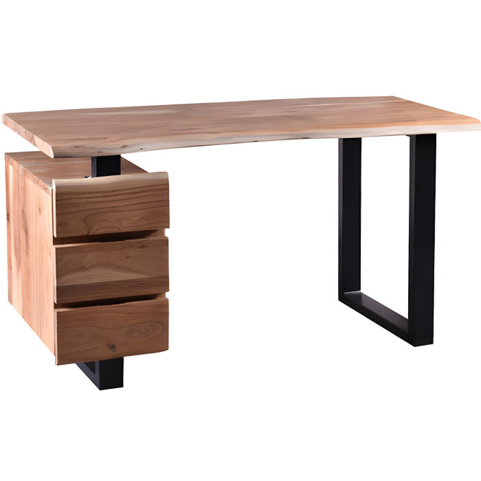 Scrivania industrial acacia e ferro
