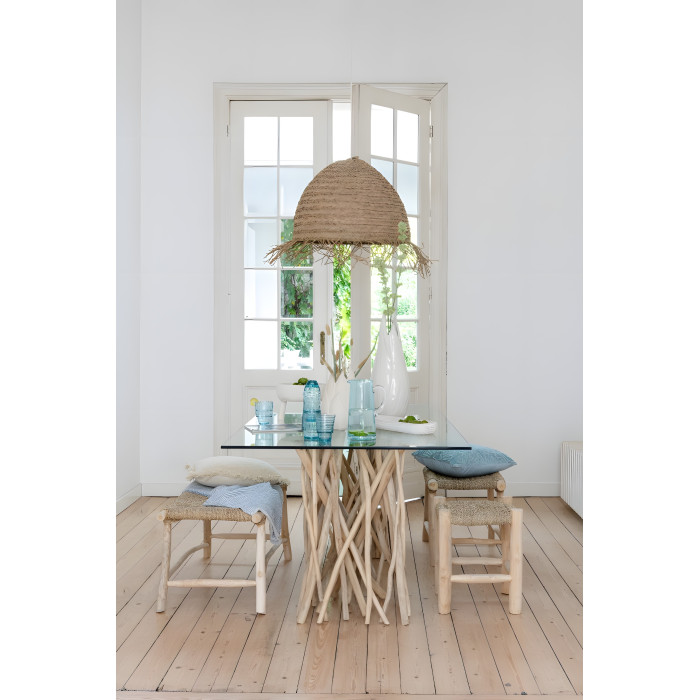 Panca rustica teak naturale
