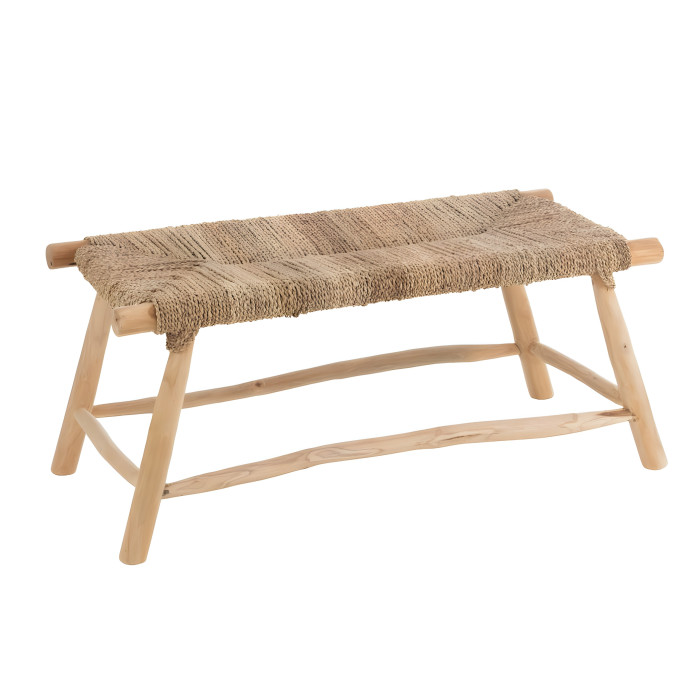 Panca rustica teak naturale