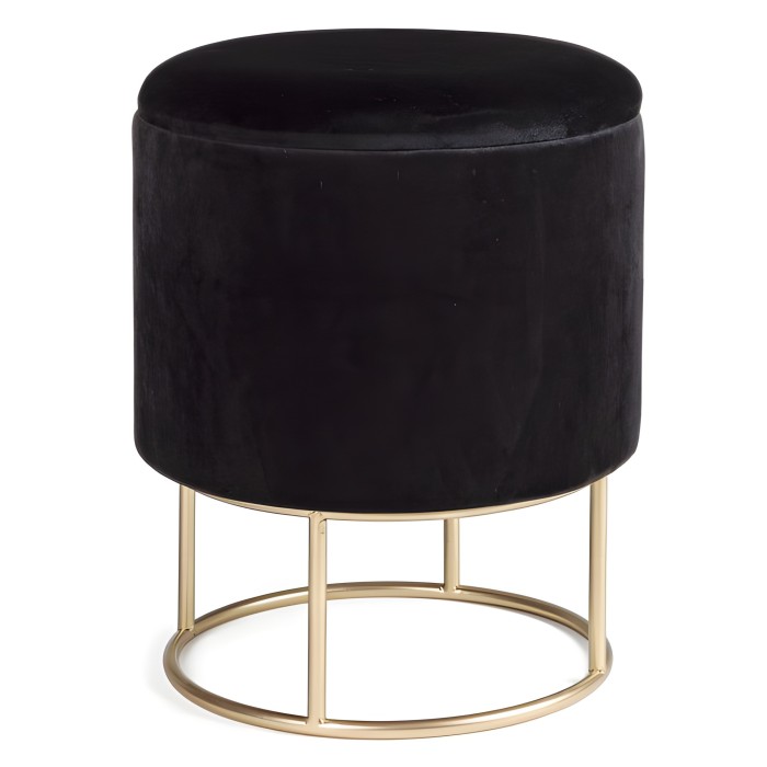 Pouff contenitore deco chic nero