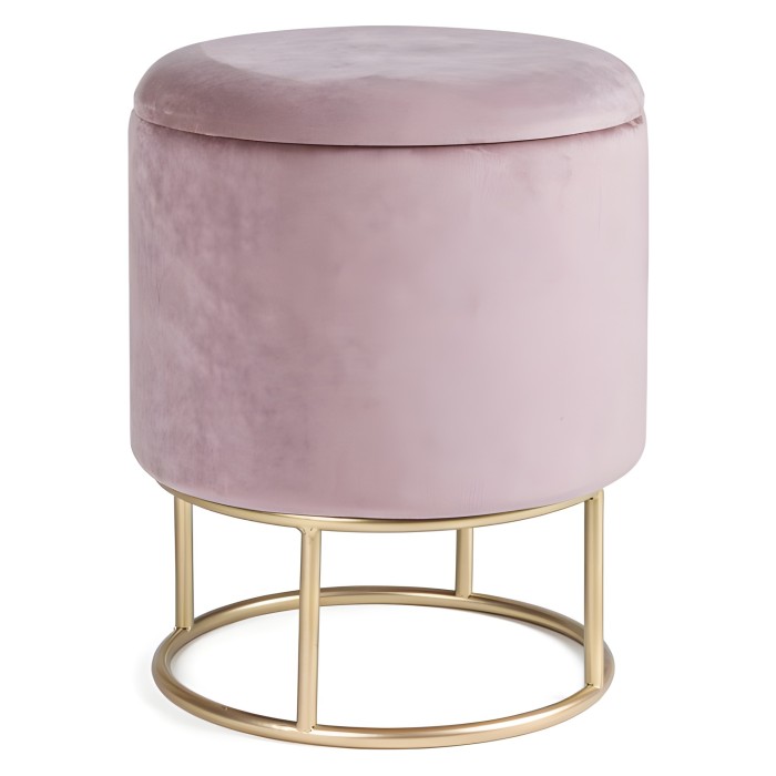 Pouff contenitore deco chic rosa