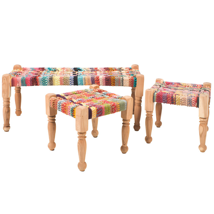 Set 3 panche orientali boho chic