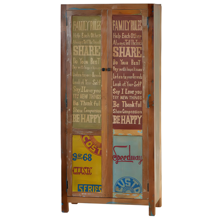 Armadio vintage dipinto
