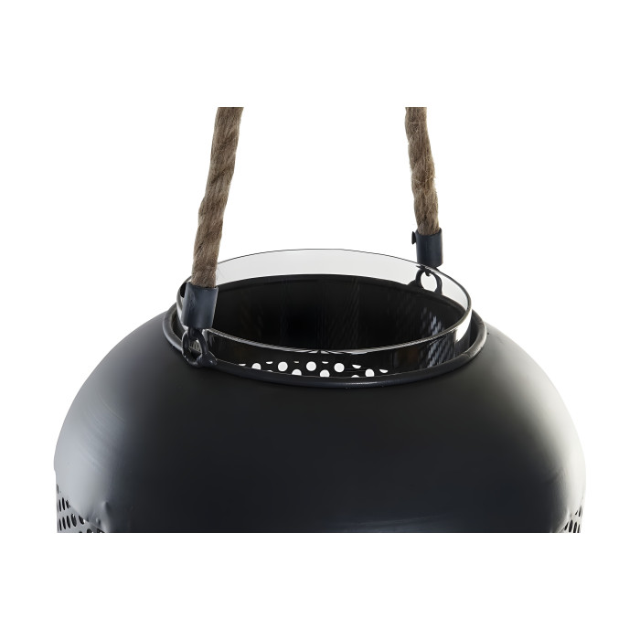 Lanterna industrial nera da soffitto