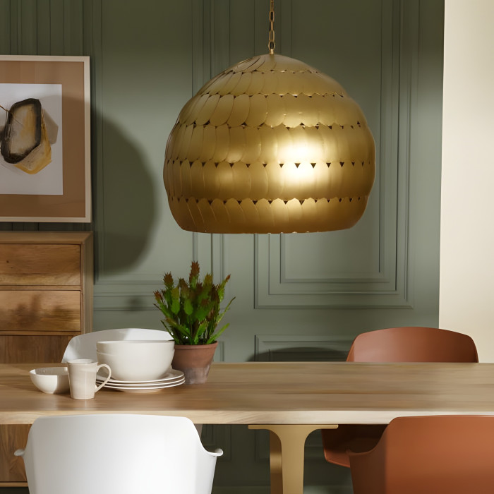 Lampadario vintage dorato