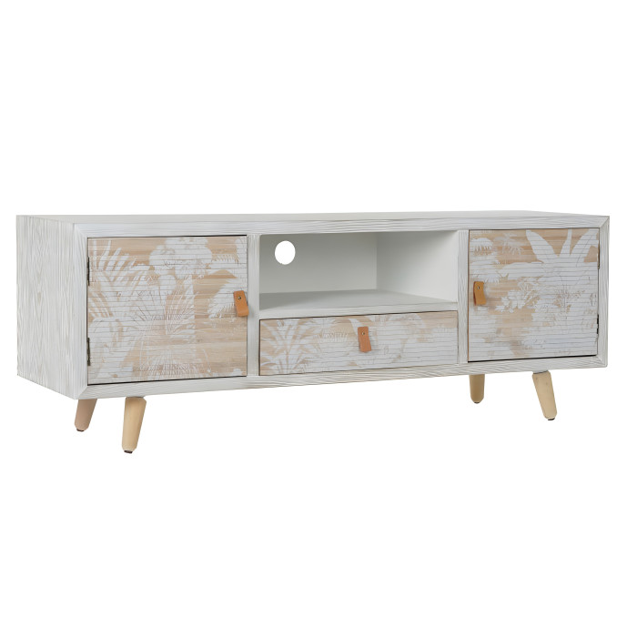 Porta tv jungle bianco in legno