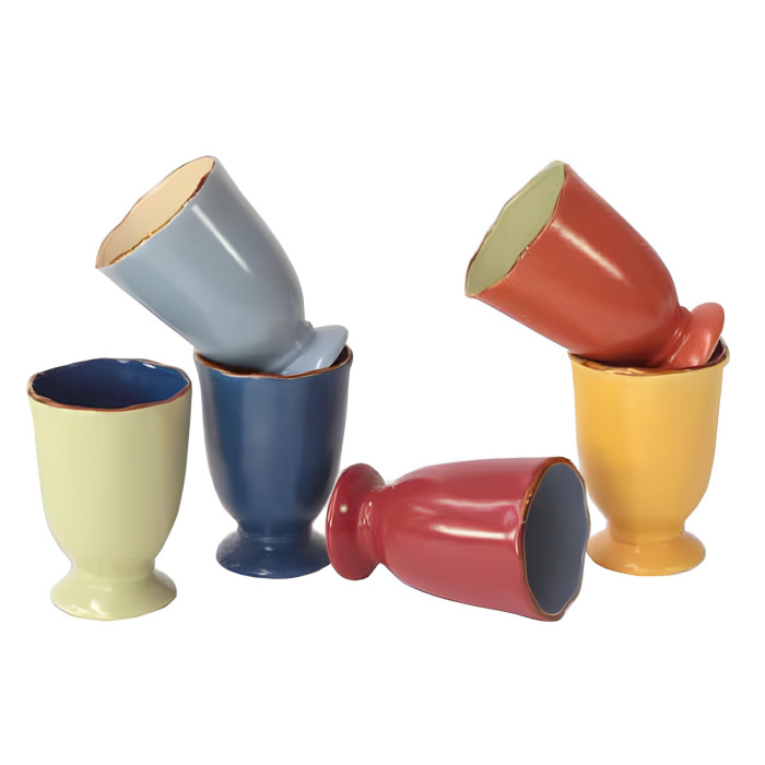 Bicchieri etnici gres colorati set 6pz