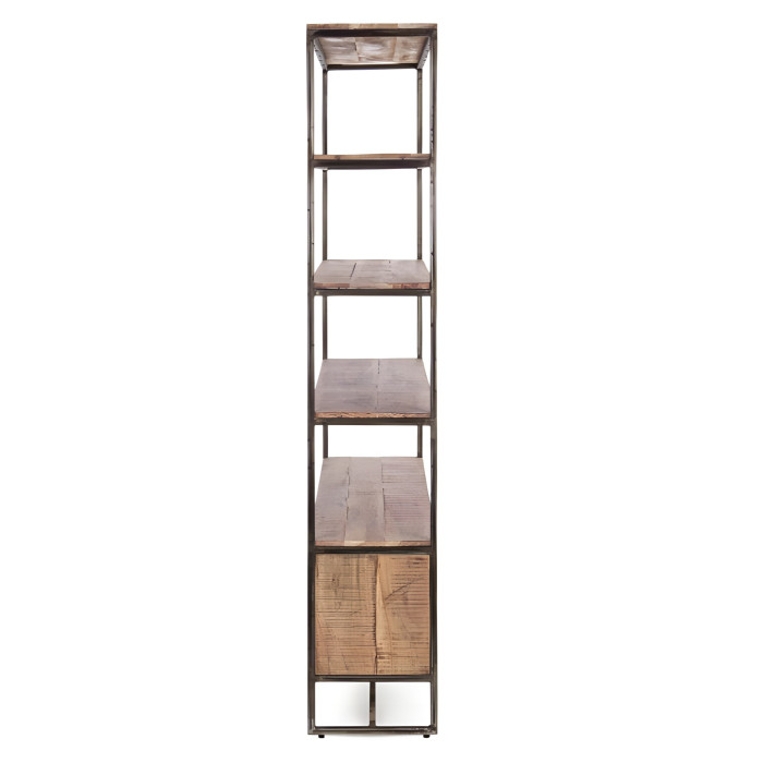 Libreria industrial legno rustico