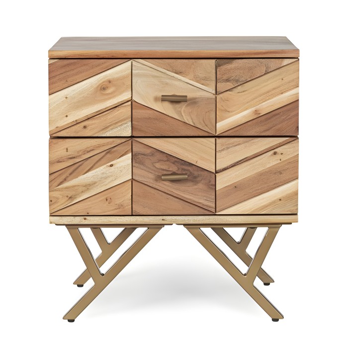 Comodino legno naturale