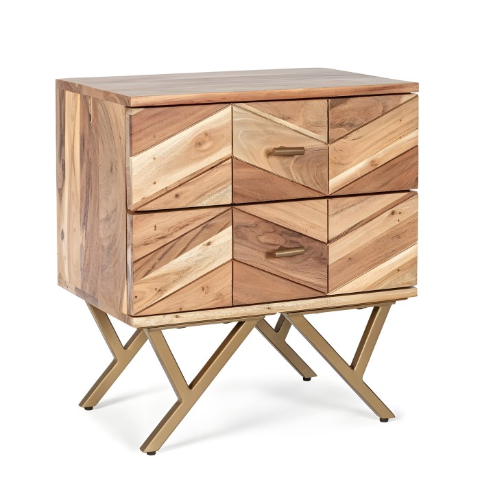 Comodino legno naturale