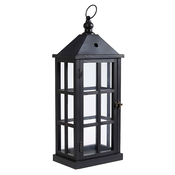 Lanterna shabby chic nera H55