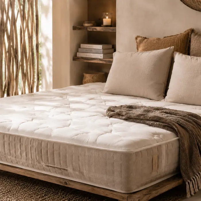 Materassi memory foam, lattice e molle insacchettate con reti per letto matrimoniale singolo e una piazza e mezza