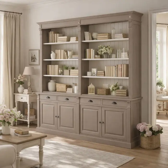 Librerie provenzali in legno massello shabby chic e country
